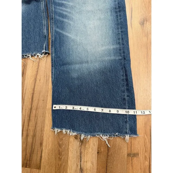 Cotton On Super Baggy Jeans‎ Women's 28 Blue Wide Leg High Rise Raw Hem Denim - Image 10