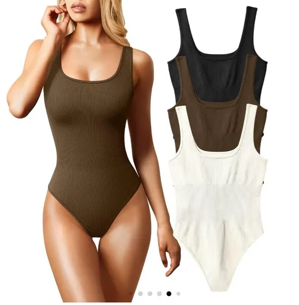 OQQ Bodysuit Amazon Seamless Ribbed Slimming set - Image 2