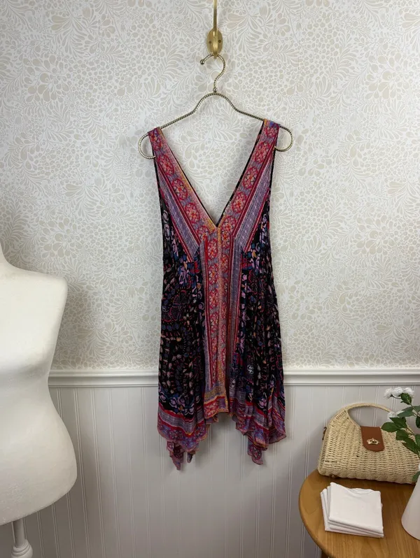 Free People Intimately Pink Sleeveless Gypsy Trapeze Slip Dress - Size - Small - Image 3