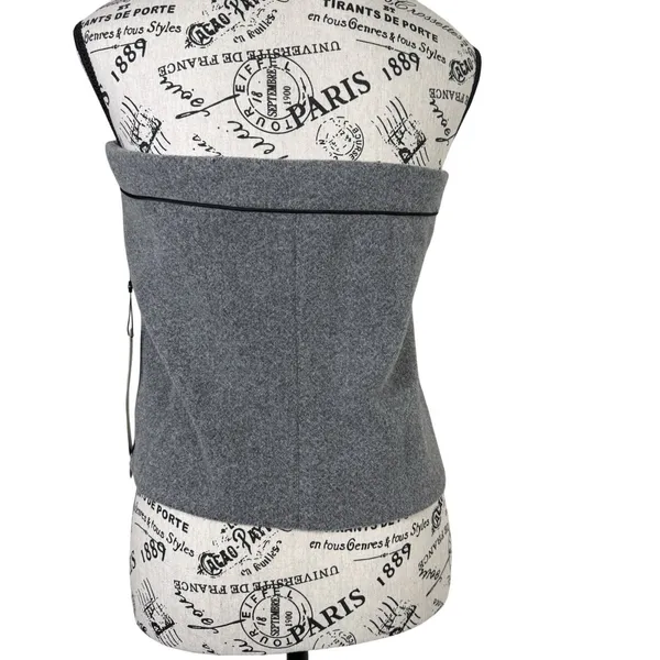 Women's Strapless Bustier Crop Top Gray XL Side Zip Cocktail Party - Image 5