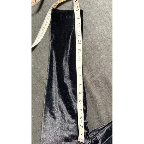 Vintage 90s CDC Caren Desiree Black Velvet Maxi Dress Tie Back Size 10 retro - Image 12