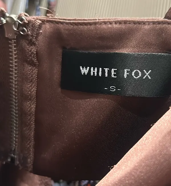 White Fox Brown Mini Dress - Image 3