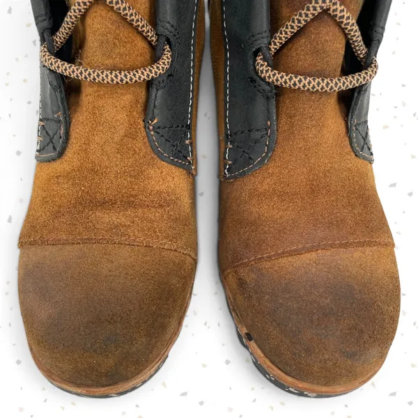Sorel Cate the Great Boots Elk Black Tan Knee High Lace Up Fall Suede Size 6.5 - Image 5