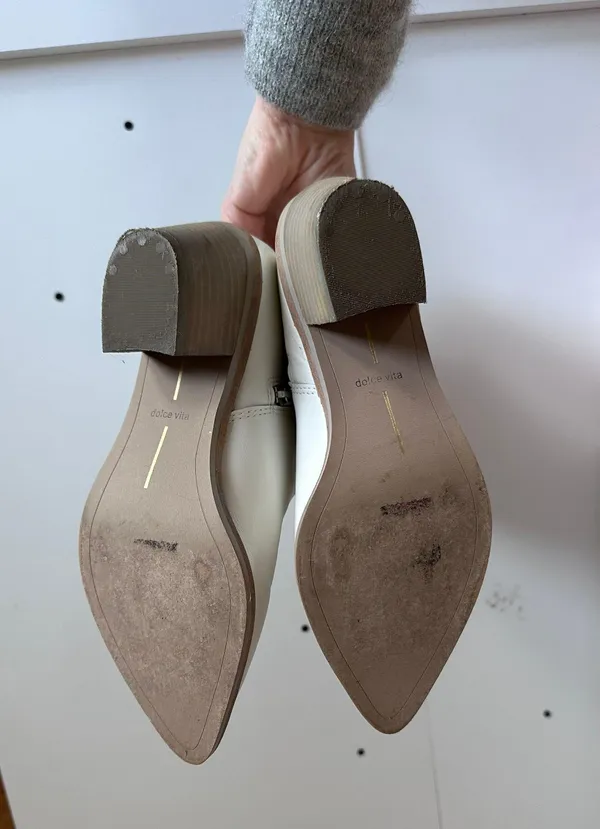 Dolce Vita White Cowgirl Boots - Image 3
