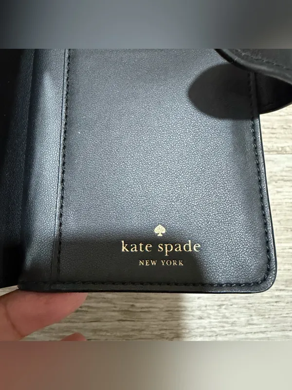 Kate Spade Black Quilted Medium Bifold Wallet - Image 7