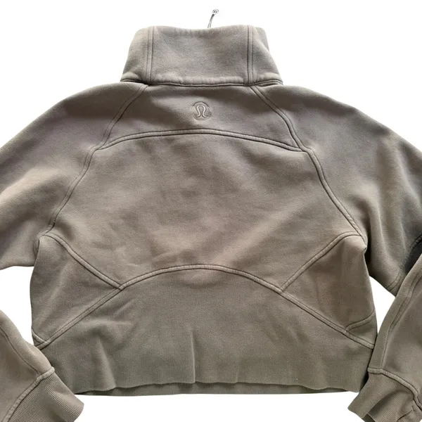 Lululemon Scuba Oversized Funnel Neck Sweatshirt Rover Tan Beige Size M/L Fleece - Image 6