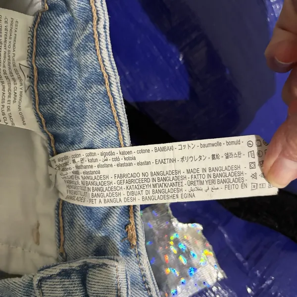 Zara Women's Denim Shorts High Waist Distressed Frayed 8 Festival Light Blue - Image 7