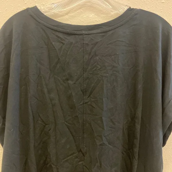 Ava & viv black short sleeve tie front basic tee NWT - Image 8