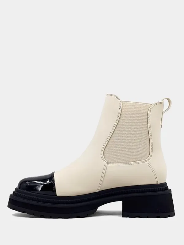 NEW SHUSHOP Zeina Lug Sole Chelsea Boot 10 M, BONE - Image 4