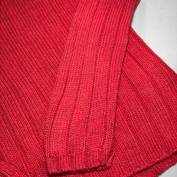 Polo Ralph Lauren Tangerine Orange Linen Cotton Blend Chunky‎ Sweater Large - Image 4