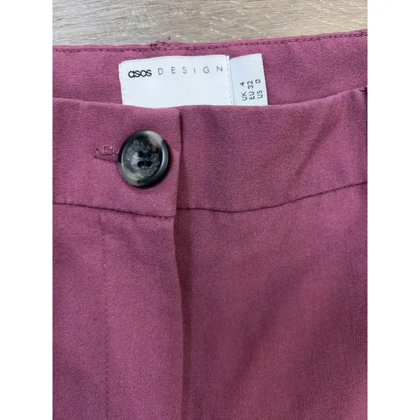 ASOS Wide Leg Plum Pants Women’s Size 0 High Rise - Image 2