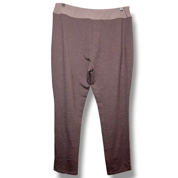 LOGO Lounge by Lori Goldstein Purple Block Knit Elastic Waist Pants Large - Image 9