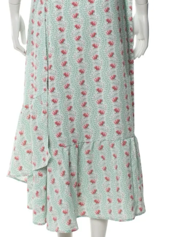 Hill House Sage Green Floral Maxi Skirt - Image 4