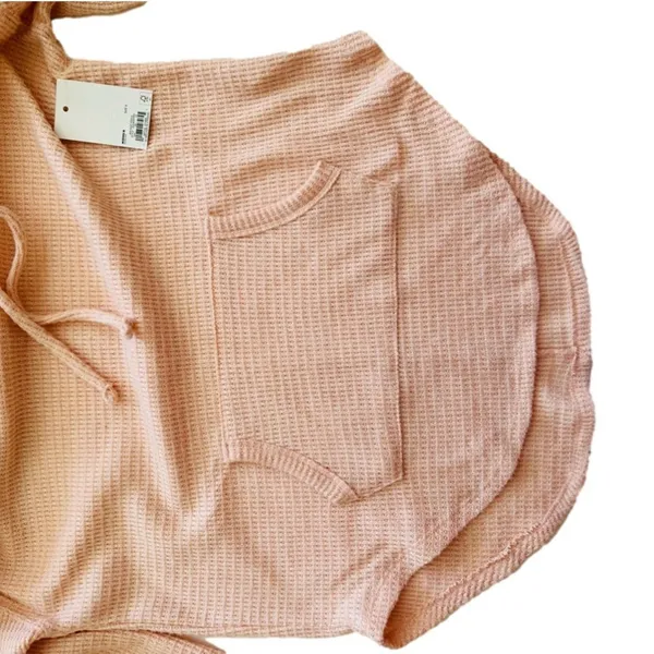 SO Hoodie Sweater Peach Kangaroo Pocket Pullover Lightweight Top Small NEW - Image 8