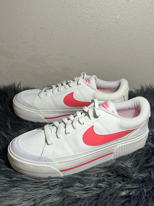 Nike Court Legacy Lift 'White Sea Coral Women's Sneakers Size 10.5 - Image 9