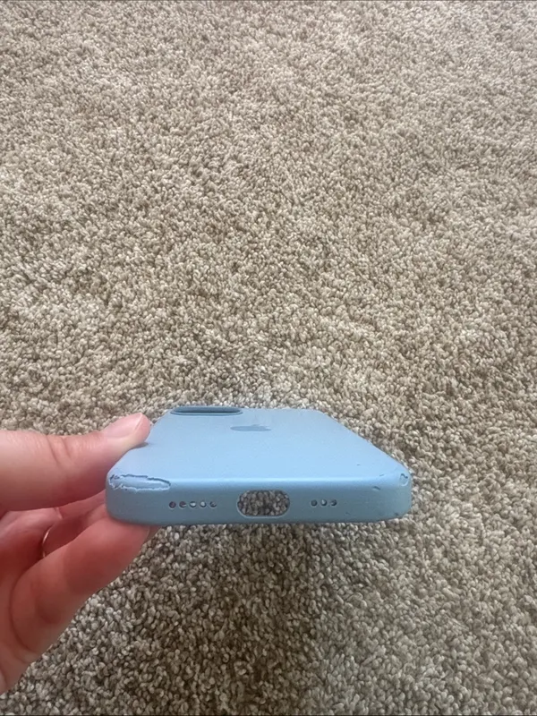 Apple iPhone 15 or 13 Blue Silicone Case with MagSafe - Image 3