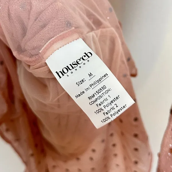 HOUSE OF CB Estella Crystallised Mini Dress in Soft Pink Size Medium - Image 7