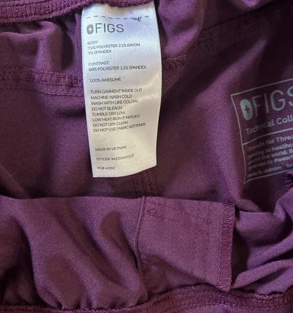 FIGS Women’s Technical Collection Scrub Pants – Purple – Size XL - Image 4