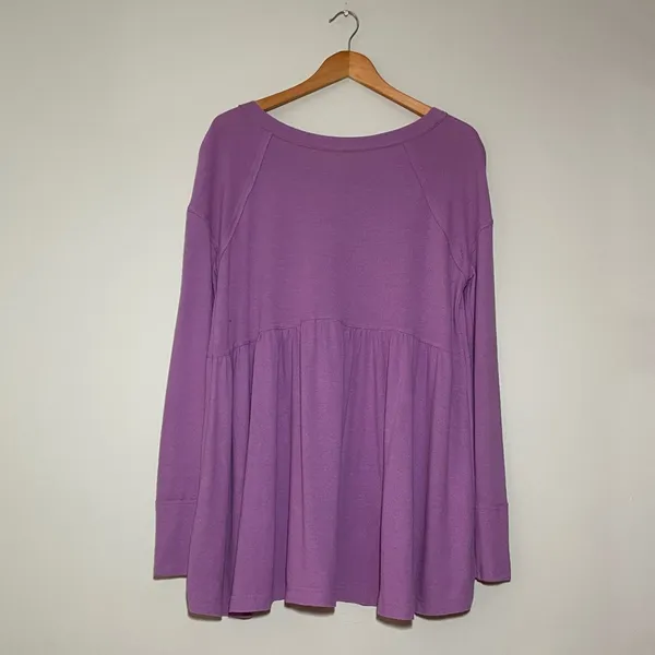Free People Forever Your Girl Babydoll Long Sleeve Top - Image 7