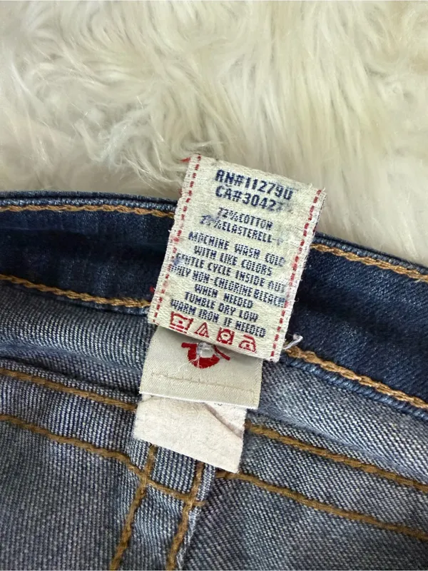 True Religion Billie Low Rise Bootcut Jeans Size 29 Dark Wash Made in USA - Image 5
