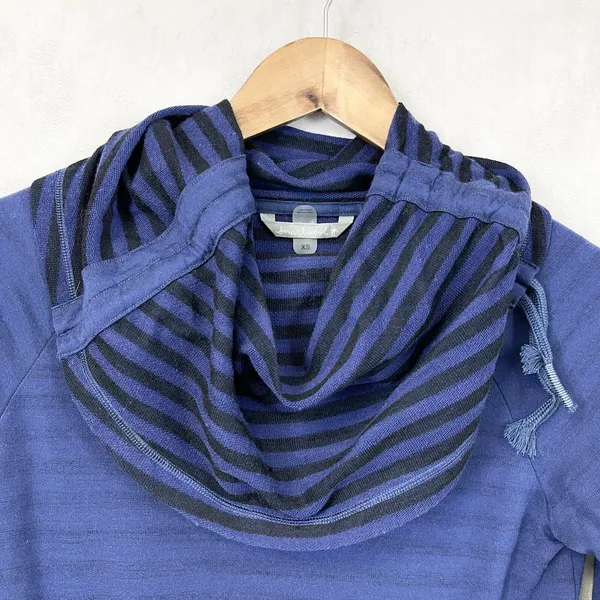 Smartwool Womens Merino Wool‎ Cowl Neck Pullover Size XS Striped Gorpcore Indie - Image 3