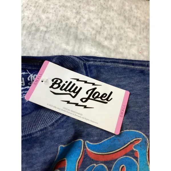 Billy Joel Piano‎ Man Graphic Sweatshirt Powder Blue Burnout Wash Small.. - Image 4