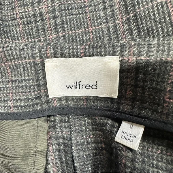Wilfred Wool Cashmere Blend Chambéry Plaid Pants Cropped Pleated Tartan Size 0 - Image 12