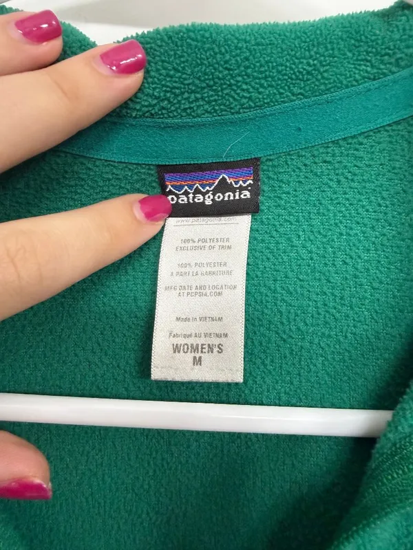 Patagonia Micro D Green Quarter-Zip Fleece Pullover Women’s M - Image 4