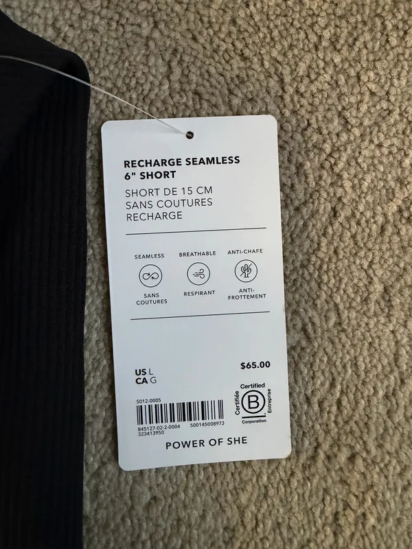 NWT Athleta Recharge Seamless 6” Biker Shorts – Size Large - Image 4