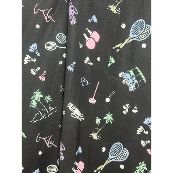 RLX Ralph Lauren Womens Sleeveless Polo Shirt Black Multi Sport Print XS PGA - Image 2
