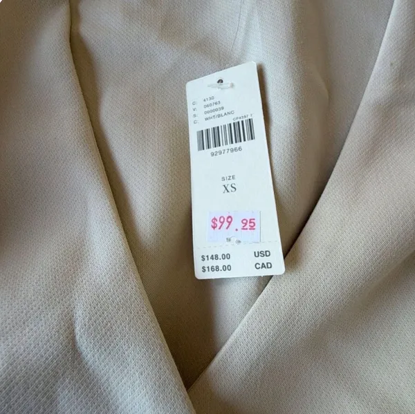 Vestido Anthropologie Wrap Crema Talla XS Nuevo con Etiqueta - Image 8