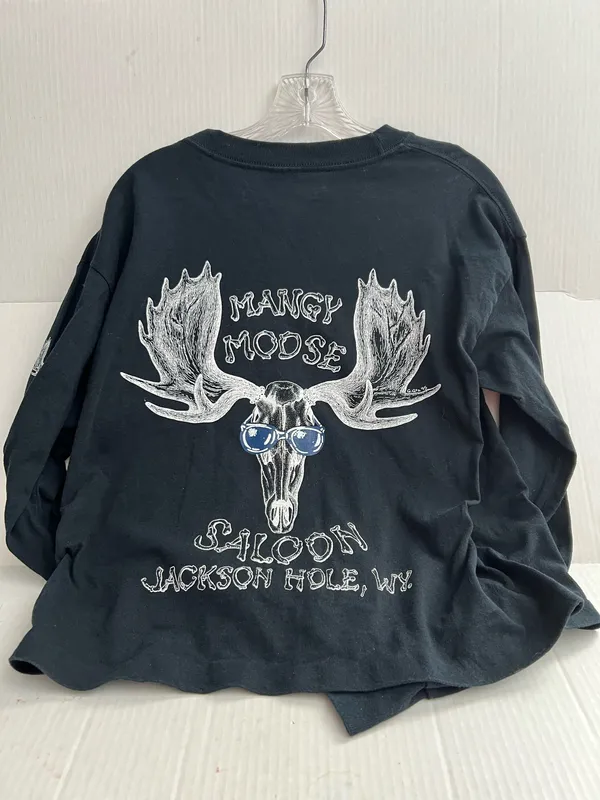Gildan Mangy Moose Long Sleeve Cropped T Shirt - Image 4