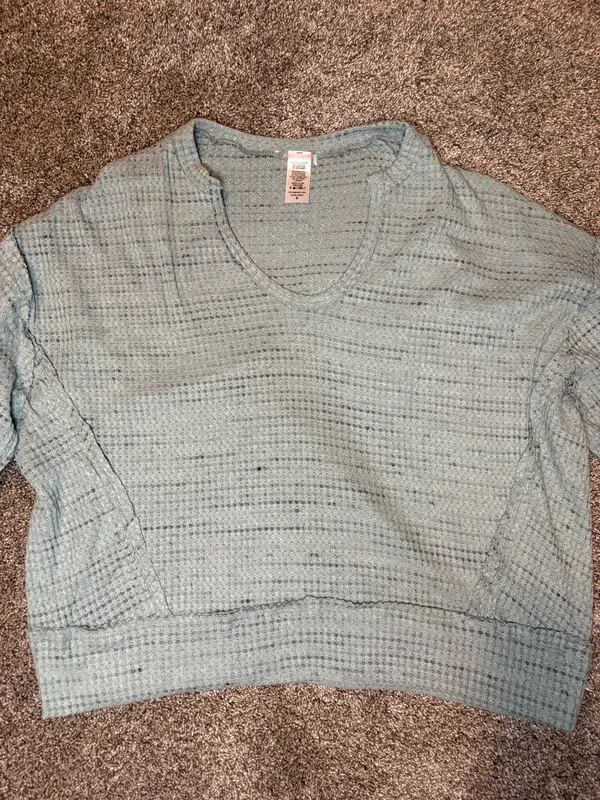 Free People Top Waffle Knit Long Sleeve - Image 6