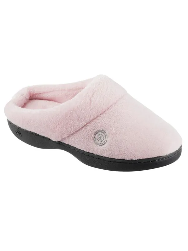 NWT Isotoner Womens Terry Clog Slippers Non Slip 96035 Peony Pink M (7.5-8) - Image 4
