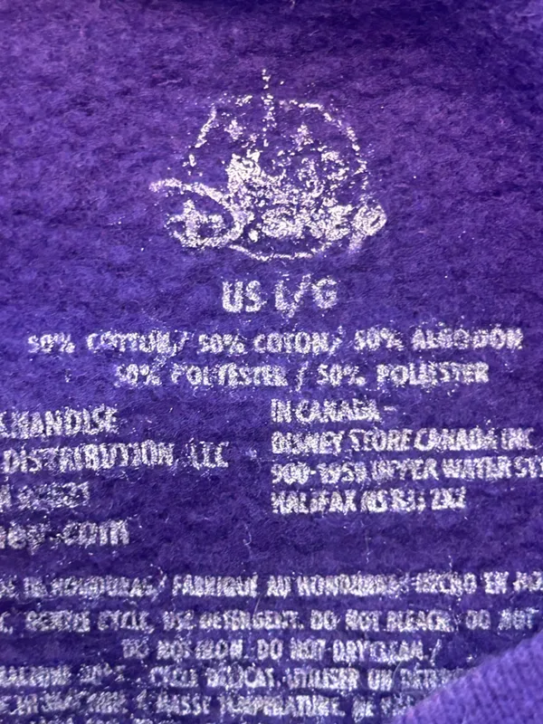 Disney Parks Toy Story Lotso Bear Wanted Poster Purple Crewneck Sweatshirt L - Image 5