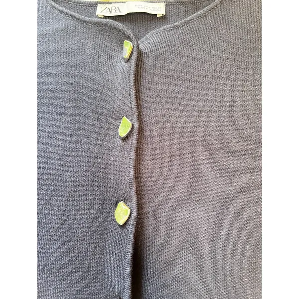 Zara Sweater Vest SM Blue Preppy Academic Ivy League Sophisticated Classic Chic - Image 5