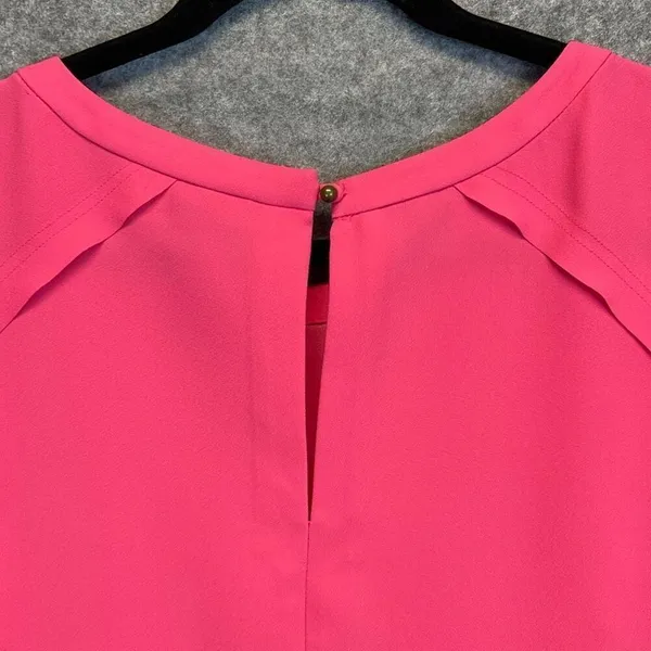 BANANA REPUBLIC‎ Dress Size 10 Pink Flounce Shift Dressy Cocktail Party Summer - Image 10