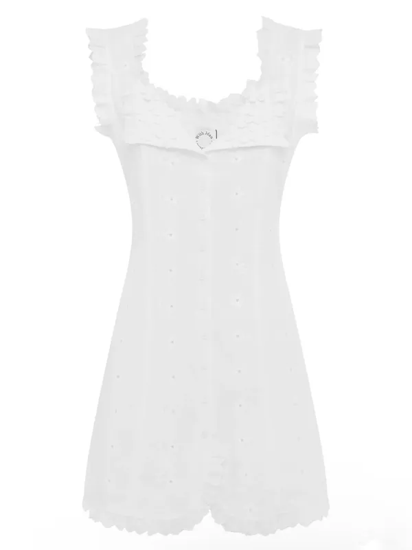 With Jean Lili mini white dress NEW - Image 8