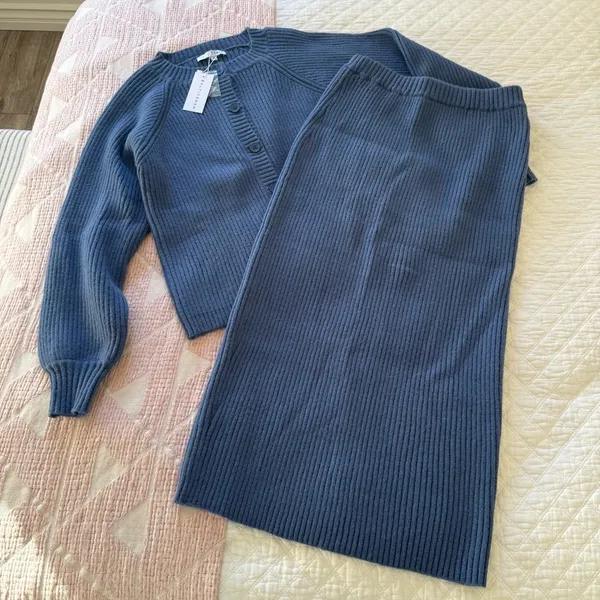 Baltic Born Blue Knit Skirt Set - Image 6
