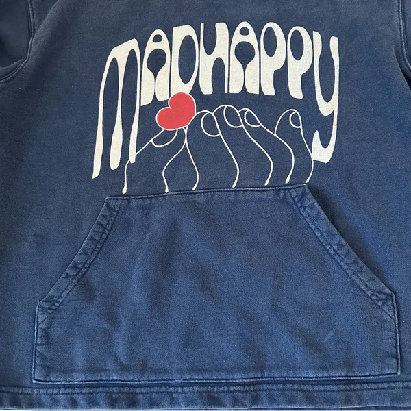 Madhappy Touch of Love Pullover Hoodie Navy, Medium - Image 8