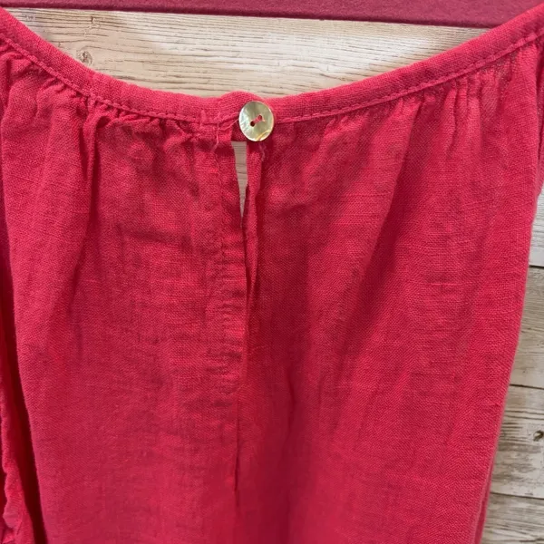 NWT‎ Lungo L'Arno Womens S Dress Knee Length Pink 100% Linen Short Summer Italy - Image 6