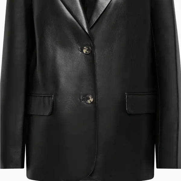 Aritzia - Wilfred Memories Black Leather Blazer - Image 2