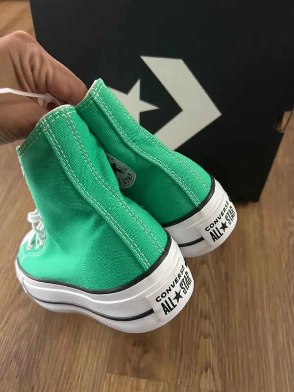 Authentic CONVERSE Chuck Taylor All Star Lift Platform High 'Apex Green’ Platform shoes sneakers women’s new - Image 3