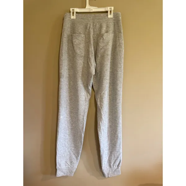 Alo Yoga Soho Sweatpants Heather Grey Joggers High Rise Drawstring Pockets Small - Image 2
