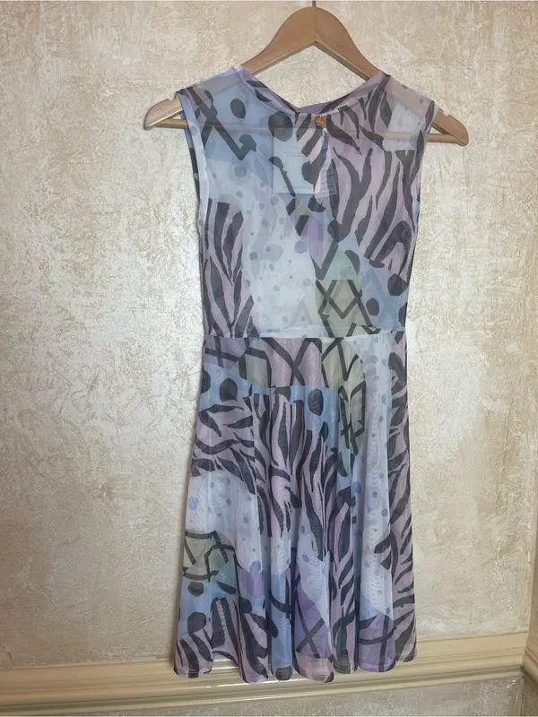 Free People x Mola Mola Disco Alley Maya Dress Sheer Tulle Mesh Sz M Resortwear - Image 11