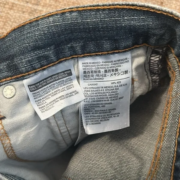 Levi's 501 Denim Jean Shorts Cut Off Blue Size 29 - Image 5