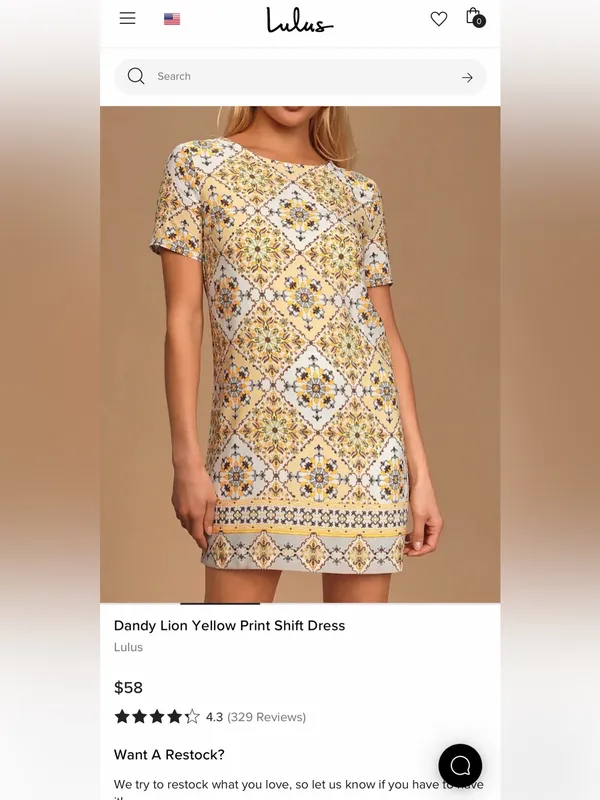 Lulus Women’s Dandy Lion Yellow Print Sleeveless Shift Dress Size Small - Image 3