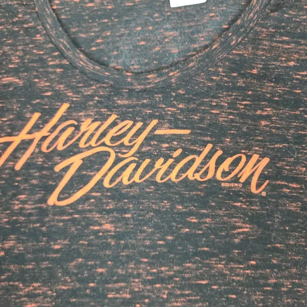 Harley Davidson‎ Short Sleeve T-Shirt Black/orange Washout Size 2XL Lafayette IN - Image 3