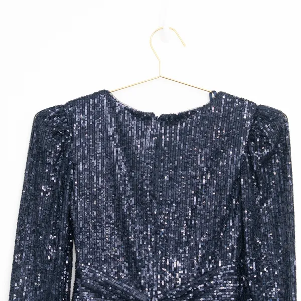 Aqua Formal - Navy Sequin‎ Twist-Front Gown - Image 6