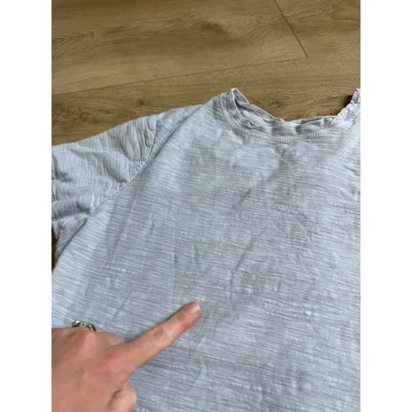 Pilcro Anthropologie Gray Short Sleeve Burnout T-Shirt Womens Size Medium - Image 8